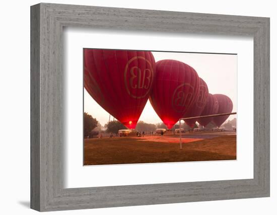 Balloons Taking Off at Bagan, Myanmar-Harry Marx-Framed Photographic Print