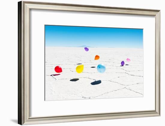 Balloons Three, Salar de Uyuni, Bolivia-Richard Silver-Framed Photographic Print