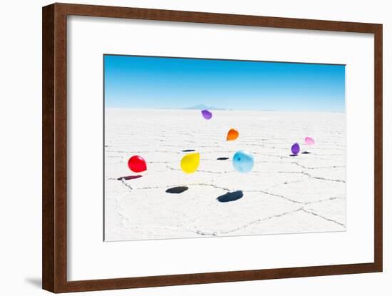 Balloons Three, Salar de Uyuni, Bolivia-Richard Silver-Framed Photographic Print