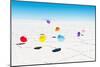 Balloons Three, Salar de Uyuni, Bolivia-Richard Silver-Mounted Photographic Print