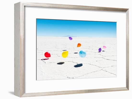 Balloons Three, Salar de Uyuni, Bolivia-Richard Silver-Framed Photographic Print