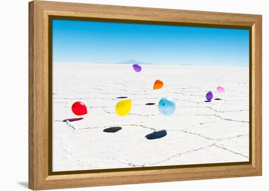 Balloons Three, Salar de Uyuni, Bolivia-Richard Silver-Framed Premier Image Canvas