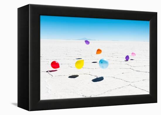 Balloons Three, Salar de Uyuni, Bolivia-Richard Silver-Framed Premier Image Canvas