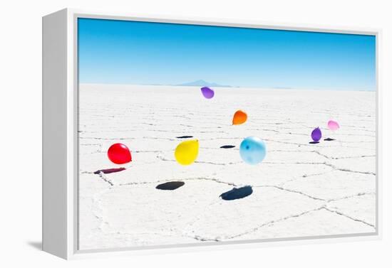 Balloons Three, Salar de Uyuni, Bolivia-Richard Silver-Framed Premier Image Canvas