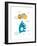 Ballooony Boo-Blue Fish-Framed Art Print