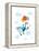 Ballooony Chimp-Blue Fish-Framed Stretched Canvas