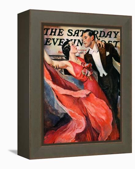 "Ballroom Dancing," Saturday Evening Post Cover, April 10, 1937-John LaGatta-Framed Premier Image Canvas