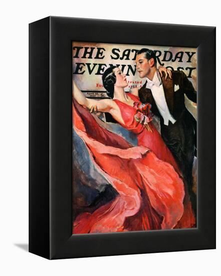 "Ballroom Dancing," Saturday Evening Post Cover, April 10, 1937-John LaGatta-Framed Premier Image Canvas