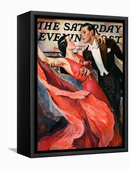 "Ballroom Dancing," Saturday Evening Post Cover, April 10, 1937-John LaGatta-Framed Premier Image Canvas