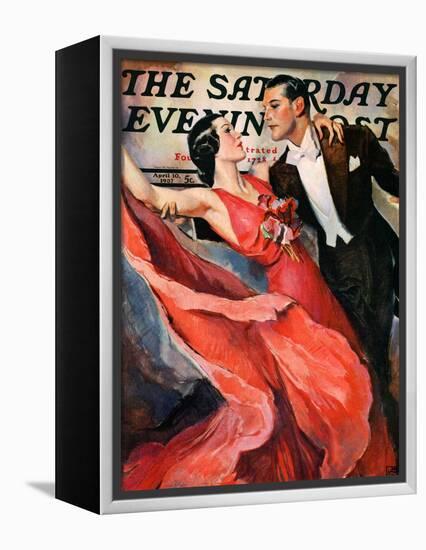 "Ballroom Dancing," Saturday Evening Post Cover, April 10, 1937-John LaGatta-Framed Premier Image Canvas