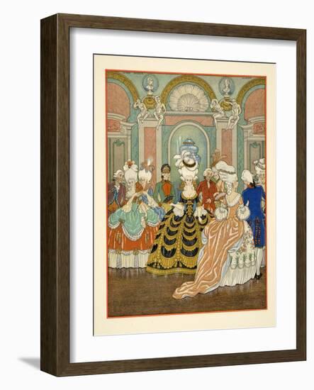 Ballroom Scene, Illustration from 'Les Liaisons Dangereuses' by Pierre Choderlos De Laclos (1741-18-Georges Barbier-Framed Giclee Print