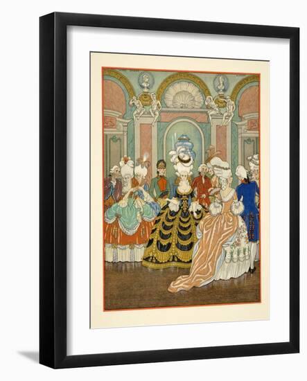 Ballroom Scene, Illustration from 'Les Liaisons Dangereuses' by Pierre Choderlos De Laclos (1741-18-Georges Barbier-Framed Giclee Print