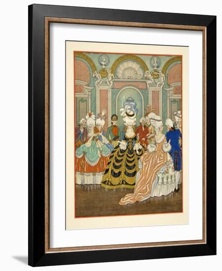 Ballroom Scene, Illustration from 'Les Liaisons Dangereuses' by Pierre Choderlos De Laclos (1741-18-Georges Barbier-Framed Giclee Print