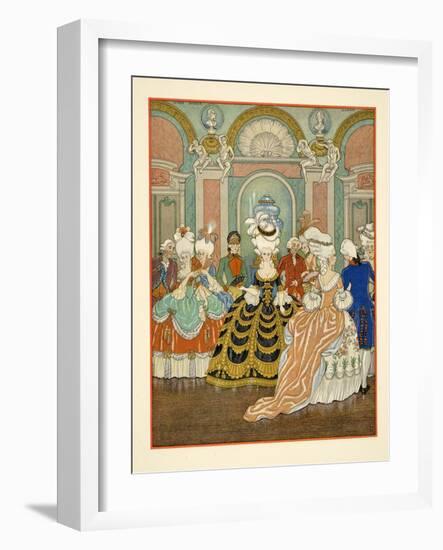 Ballroom Scene, Illustration from 'Les Liaisons Dangereuses' by Pierre Choderlos De Laclos (1741-18-Georges Barbier-Framed Giclee Print