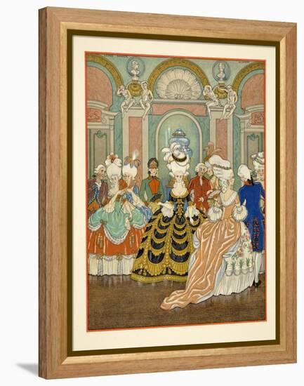 Ballroom Scene, Illustration from 'Les Liaisons Dangereuses' by Pierre Choderlos De Laclos (1741-18-Georges Barbier-Framed Premier Image Canvas