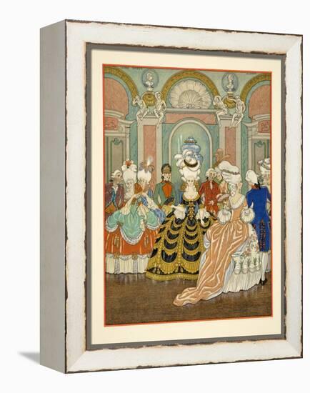 Ballroom Scene, Illustration from 'Les Liaisons Dangereuses' by Pierre Choderlos De Laclos (1741-18-Georges Barbier-Framed Premier Image Canvas