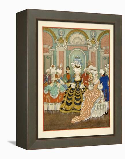 Ballroom Scene, Illustration from 'Les Liaisons Dangereuses' by Pierre Choderlos De Laclos (1741-18-Georges Barbier-Framed Premier Image Canvas