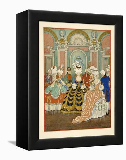 Ballroom Scene, Illustration from 'Les Liaisons Dangereuses' by Pierre Choderlos De Laclos (1741-18-Georges Barbier-Framed Premier Image Canvas