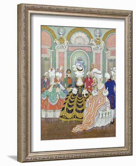 Ballroom Scene, Illustration from Les Liaisons Dangereuses by Pierre Choderlos de Laclos-Georges Barbier-Framed Giclee Print