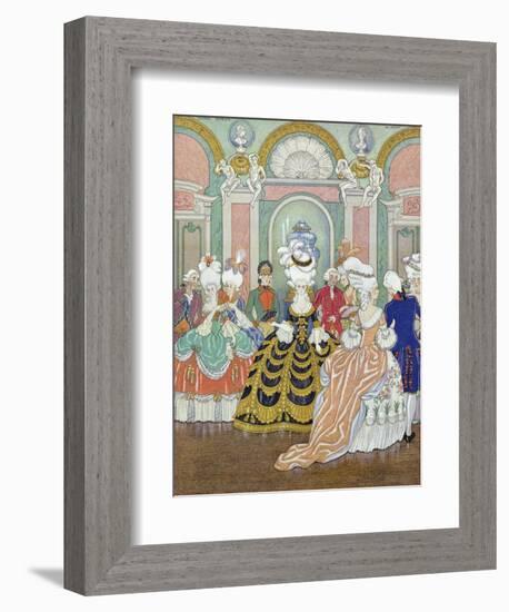 Ballroom Scene, Illustration from Les Liaisons Dangereuses by Pierre Choderlos de Laclos-Georges Barbier-Framed Giclee Print