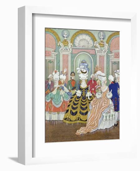 Ballroom Scene, Illustration from Les Liaisons Dangereuses by Pierre Choderlos de Laclos-Georges Barbier-Framed Giclee Print