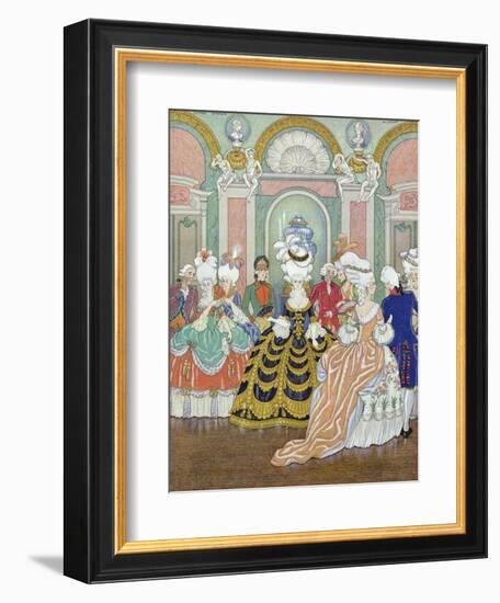 Ballroom Scene, Illustration from Les Liaisons Dangereuses by Pierre Choderlos de Laclos-Georges Barbier-Framed Giclee Print