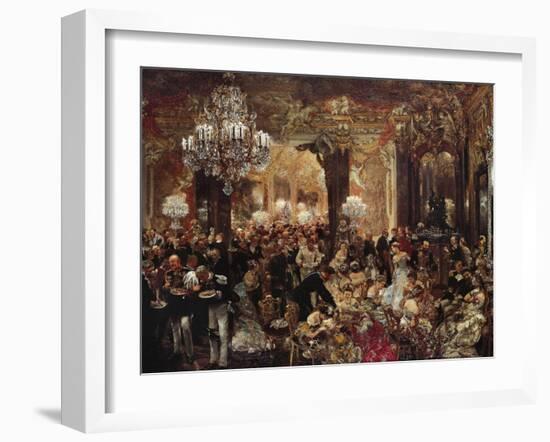 Ballsouper, 1878-Adolph Menzel-Framed Giclee Print