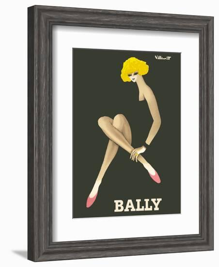 Bally Shoes-Bernard Villemot-Framed Art Print