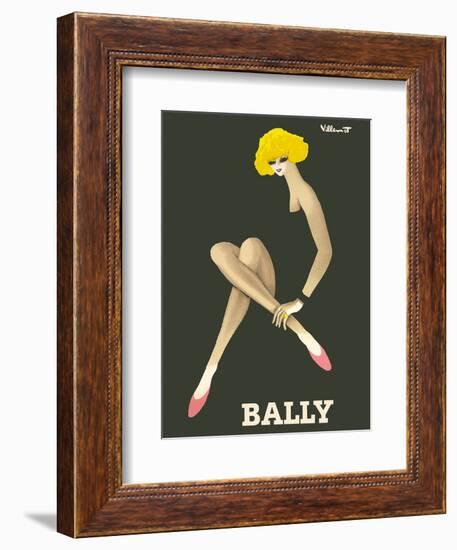 Bally Shoes-Bernard Villemot-Framed Art Print