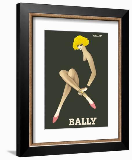 Bally Shoes-Bernard Villemot-Framed Art Print