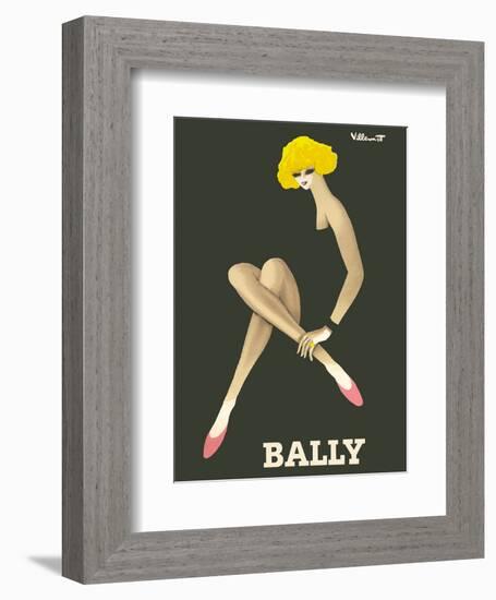 Bally Shoes-Bernard Villemot-Framed Art Print