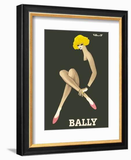 Bally Shoes-Bernard Villemot-Framed Art Print