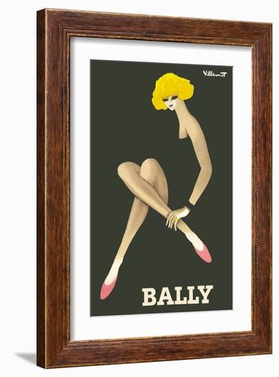 Bally Shoes-Bernard Villemot-Framed Art Print