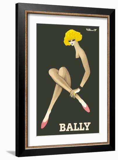 Bally Shoes-Bernard Villemot-Framed Art Print