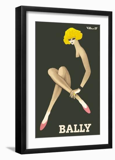 Bally Shoes-Bernard Villemot-Framed Art Print