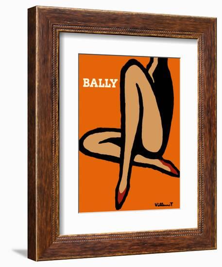 Bally Shoes-Bernard Villemot-Framed Art Print