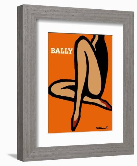 Bally Shoes-Bernard Villemot-Framed Art Print