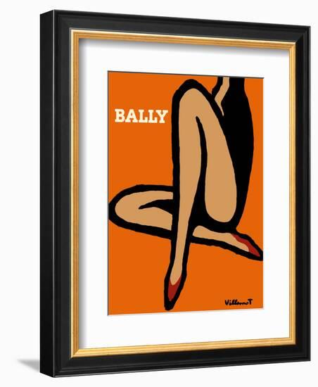 Bally Shoes-Bernard Villemot-Framed Art Print