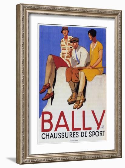 Bally Sports Shoes, 1928-Emil Cardinaux-Framed Giclee Print