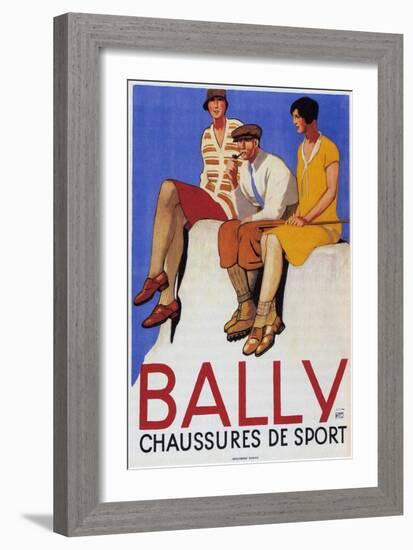 Bally Sports Shoes, 1928-Emil Cardinaux-Framed Giclee Print