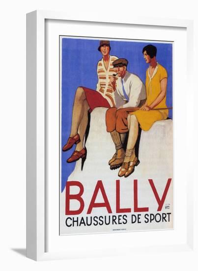 Bally Sports Shoes, 1928-Emil Cardinaux-Framed Giclee Print