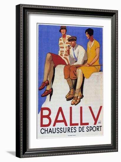 Bally Sports Shoes, 1928-Emil Cardinaux-Framed Giclee Print