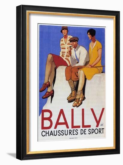 Bally Sports Shoes, 1928-Emil Cardinaux-Framed Giclee Print