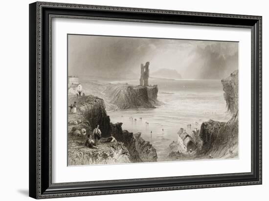 Ballybunnion, County Kerry, Ireland, from 'scenery and Antiquities of Ireland' by George Virtue,…-William Henry Bartlett-Framed Giclee Print