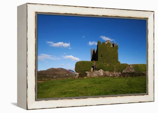 Ballycarberry Castle, Built Circa 16th Century, Near Caherciveen, Ring of Kerry, County Kerry-null-Framed Premier Image Canvas