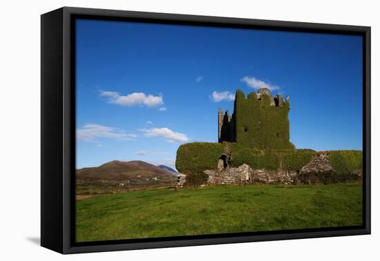 Ballycarberry Castle, Built Circa 16th Century, Near Caherciveen, Ring of Kerry, County Kerry-null-Framed Premier Image Canvas