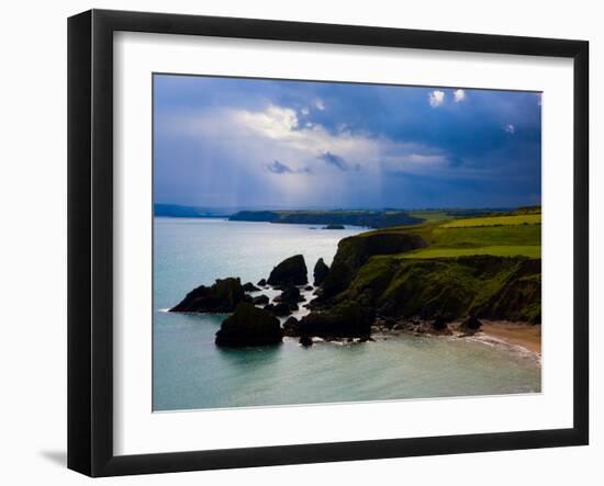 Ballydowane Beach, Copper Coast, County Waterford, Ireland-null-Framed Photographic Print