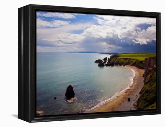 Ballydowane Beach, Copper Coast, County Waterford, Ireland-null-Framed Premier Image Canvas