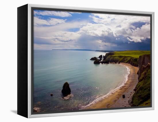 Ballydowane Beach, Copper Coast, County Waterford, Ireland-null-Framed Premier Image Canvas