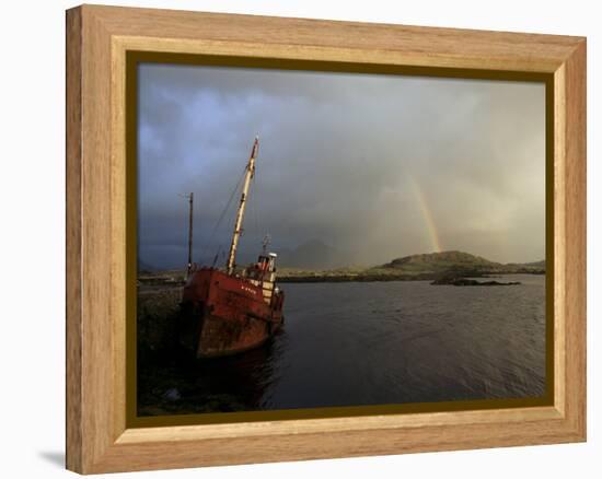 Ballynakill Harbour, Connemara, County Galway, Connacht, Eire (Republic of Ireland)-Hans Peter Merten-Framed Premier Image Canvas